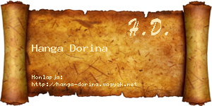 Hanga Dorina névjegykártya